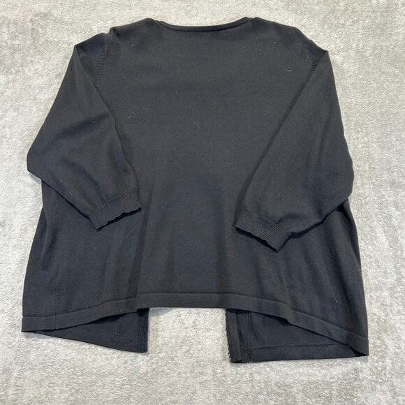 Caslon By Nordstrom Beaded Knit 3/4 Sleeve Cardigan Sweater Black Size 3X Formal - Picture 10 of 10